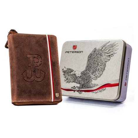 Veľká pánska kožená peňaženka s RFID systémom - Peterson