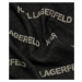 Šál Karl Lagerfeld K/Monogram/Logo Wool Scarf Čierna