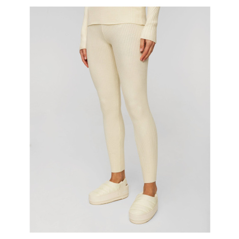 Dámske Béžové Legíny Varley Mocado Rib Knit Legging