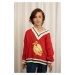 Detský bavlnený sveter Mini Rodini červená farba