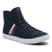 Tommy Hilfiger Sneakersy Th Hi Vulc Stripes Mesh FM0FM04948 Tmavomodrá