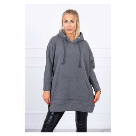 Insulated sweatshirt with graphite side slits