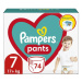 Pampers Pants S7, (17+) kg, 74 ks