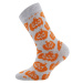 EWERS Ponožky  svetlosivá / oranžová