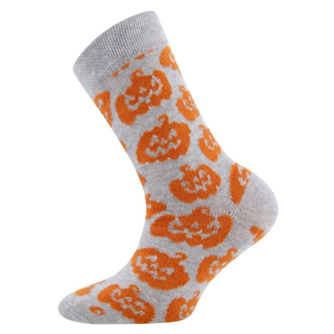 EWERS Ponožky  svetlosivá / oranžová