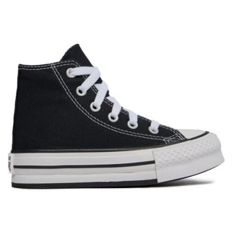 Converse Plátenky Chuck Taylor All Star Lift Platform High Top Little Kids 372859C Čierna