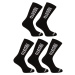 5PACK ponožky Nedeto vysoké čierne (5NDTP001-brand)
