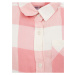 Ružovo-krémová dievčenská kockovaná flanelová košeľa GAP