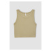 DEFACTO Girl's Crew Neck Basic Tank Top