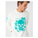 Koton Skull Printed Sweatshirt Crew Neck