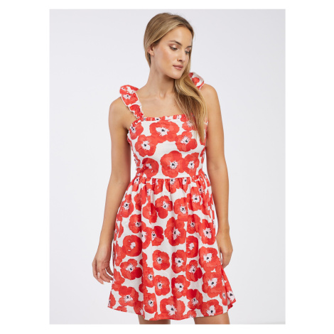 Women's White and Red Floral Dress Pieces Halia - Women's