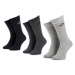 Converse Súprava 3 párov vysokých ponožiek unisex E745H-3010 Čierna