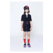 Dievčenské šaty Marc Jacobs tmavomodrá farba, mini, áčkový strih