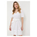 Šaty Marella biela farba, mini, áčkový strih