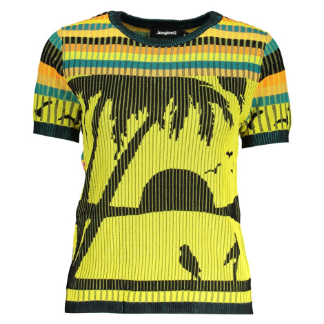 DESIGUAL WOMEN&#39;S YELLOW SWEATER