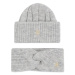 Tommy Hilfiger Súprava čiapky a čelenky Th Timeless Beanie + Headband AW0AW15370P4A Sivá