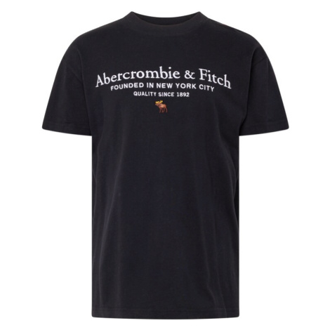 Abercrombie & Fitch Tričko  čierna / biela