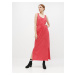 Red striped basic maxi dress with buttons and slits VERO MODA - Women