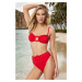 Trendyol Red Belted Accessory High Waist High Leg Regular Bikini Bottom