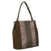 David Jones khaki shopper kabelka s hadím vzorom 6885-4