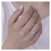 Strieborný prsteň s pravým modrým Topazom a Brilliance Zirconia