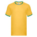 Men's Yellow T-shirt Ringer Fruit of the Loom