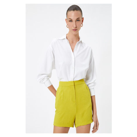 Koton Women's Lemon Yellow Shorts &; Bermuda