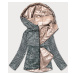 Svetlo obojstranná dámska bunda s kapucňou (B9793-51)