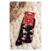 Pánske vianočné bavlnené ponožky s motívom sobov, čierne