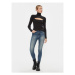 Calvin Klein Jeans Rolák 2 In 1 Cut Out Tight Sweater J20J222621 Čierna Slim Fit