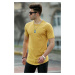 Madmext Basic žlté pánske tričko 4500