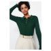 Trendyol Emerald Green Polo Collar Knitwear Sweater