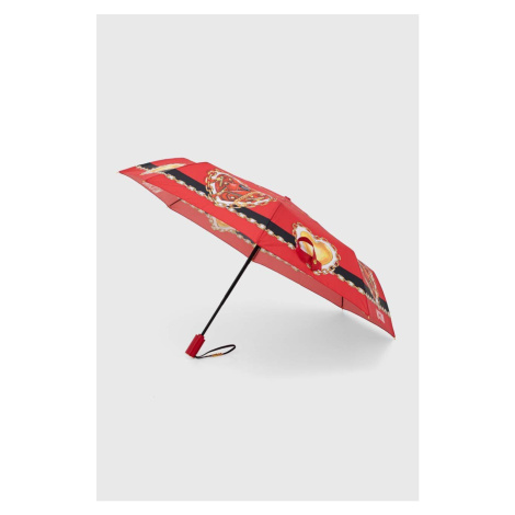 Dáždnik Moschino červená farba, 8951 OPENCLOSEA