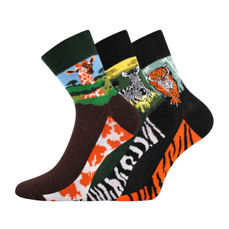 Boma Xantipa 58 Dámske vzorované ponožky - 3 páry BM000001736200100720 mix