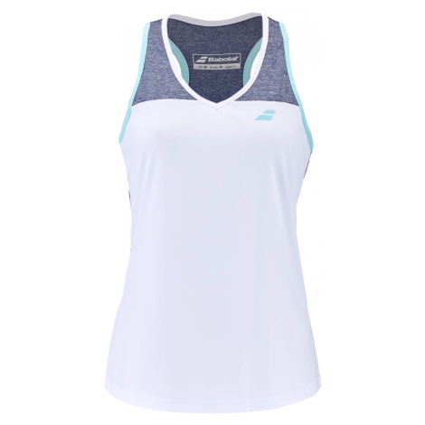 Dámské tílko Babolat Play Tank Top Women White/Blue S