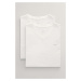 SPODNÁ BIELIZEŇ GANT V-NECK T-SHIRT 2-PACK WHITE