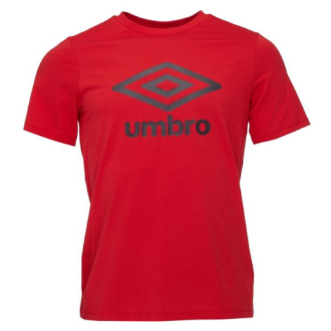 Umbro LARGE LOGO TEE ESSENTIALS Pánske tričko, červená, veľkosť