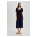 DEFACTO Fall in Love Regular Fit V Neck Viscose Nightgown