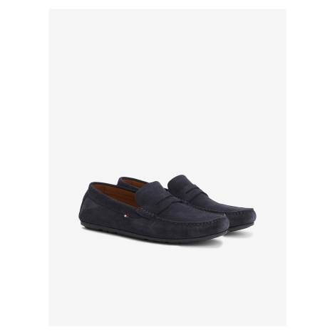 Tmavomodré pánske semišové mokasíny Tommy Hilfiger