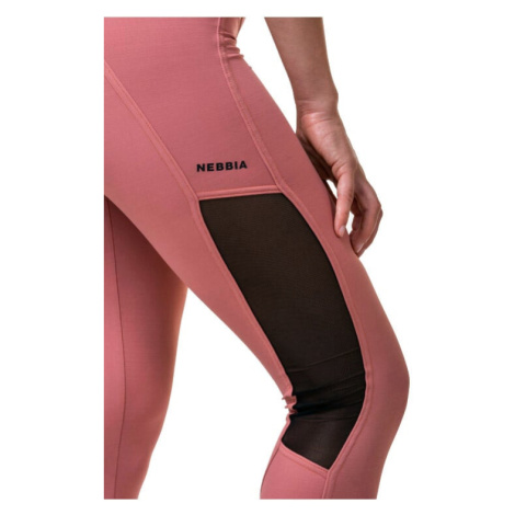 Women's Leggings Nebbia Mesh leggings high waist old rose