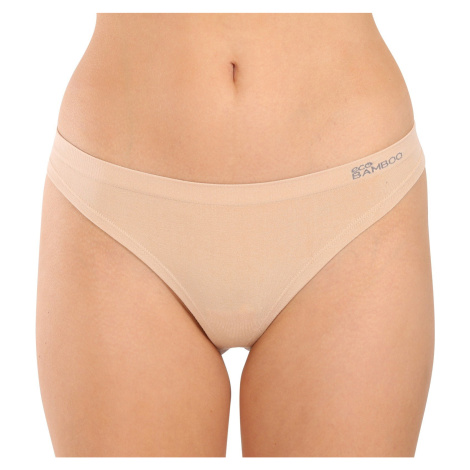 Women's thong Gina bamboo beige