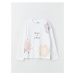 LC Waikiki Crew Neck Printed Long Sleeve Girls' T-Shirt