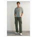 Trendyol Khaki Wide Leg/Wide Cut Cargo Pocket Sweatpants