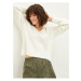 LC Waikiki V-Neck Self-Patterned Long Sleeve Women's Knitwear Sweater