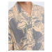Béžová pánska vzorovaná košeľa s krátkym rukávom ONLY & SONS Den
