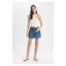 DEFACTO Mom Fit High Waist Jean Shorts