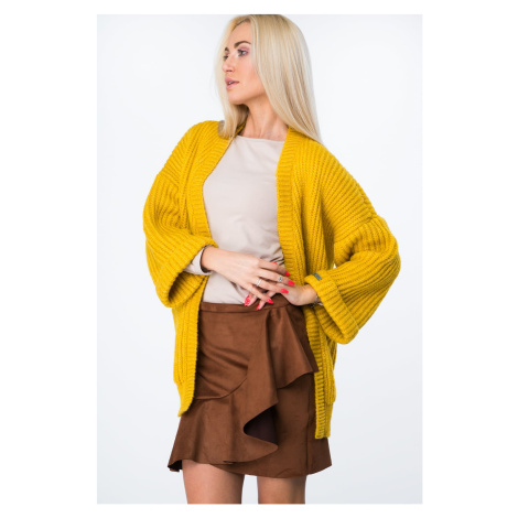 Suede skirt with caramel ruffle FASARDI