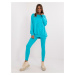 Turquoise tracksuit with oversize sweatshirt