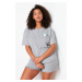 Trendyol Curve Gray Cat Printed Knitted Pajama Set