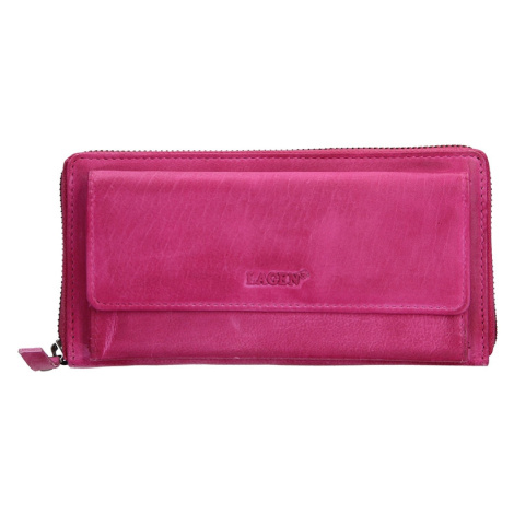Dámska kožená peňaženka Lagen Maria - ružová